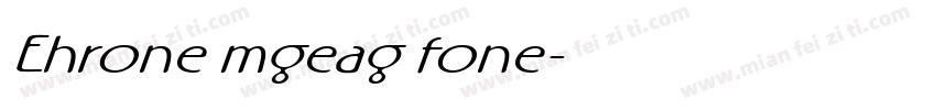 Ehrone mgeag fone字体转换